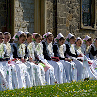 Brautjungfern-Tracht bei den katholischen Sorben